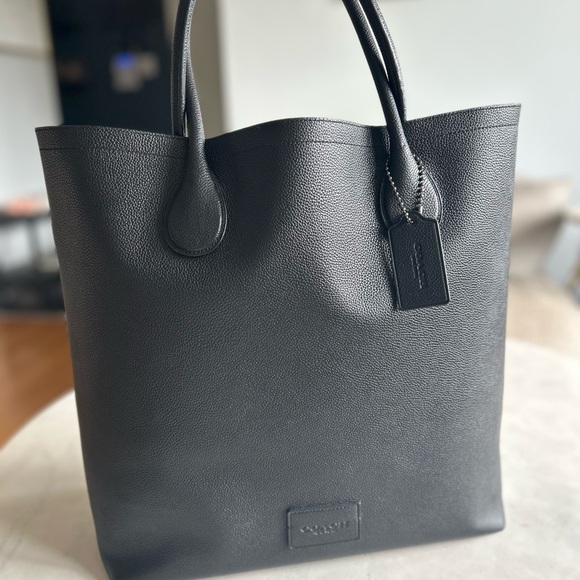 Coach black and Leopard Print Tote - Picture 3 of 9